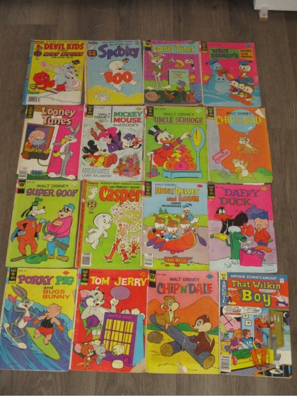 Gold Key Archie Lot of 16 Vintage Comic Daffy Chip N Dale Porky Pig Scrooge Etc